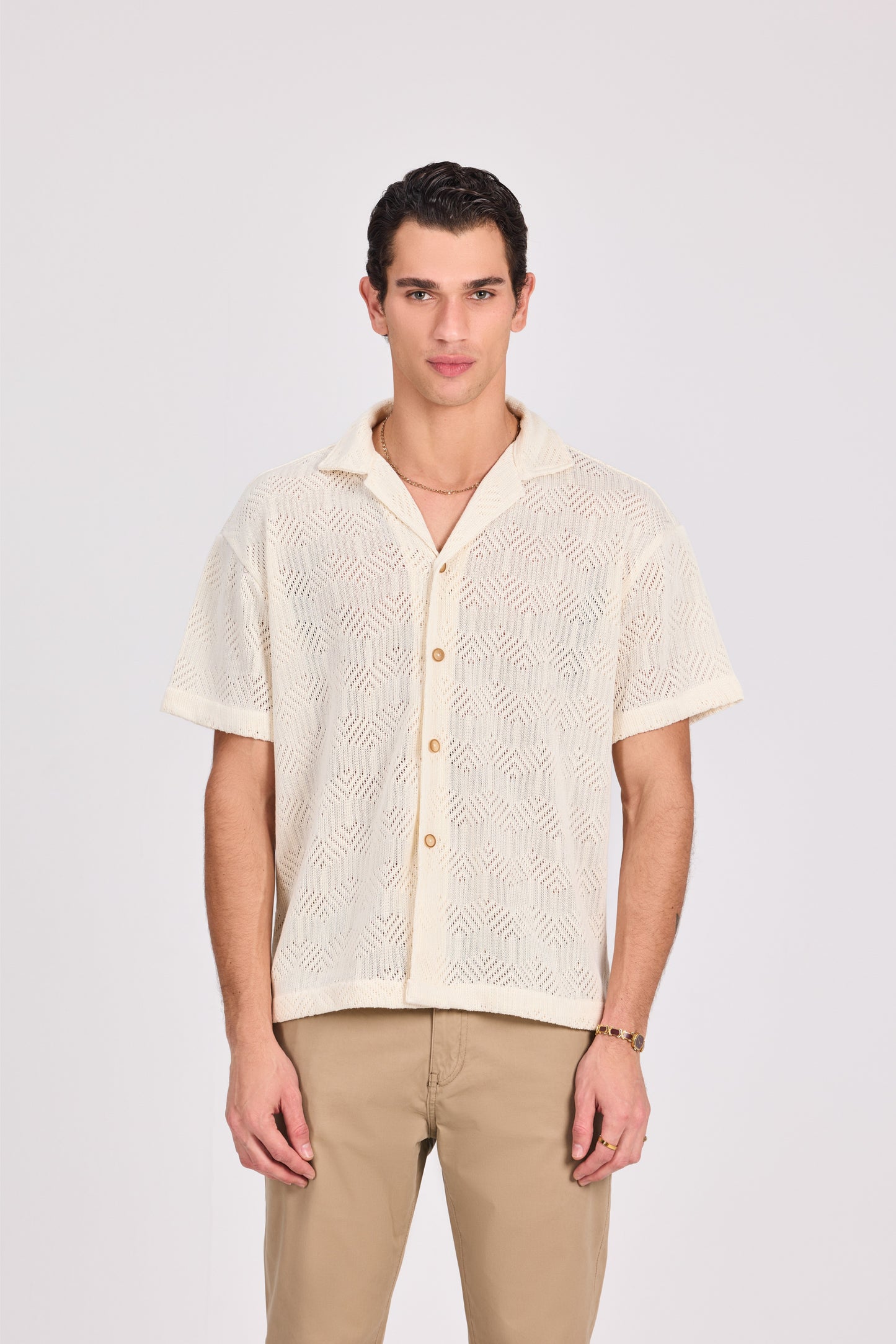 Off White Marine Cotton Shirt