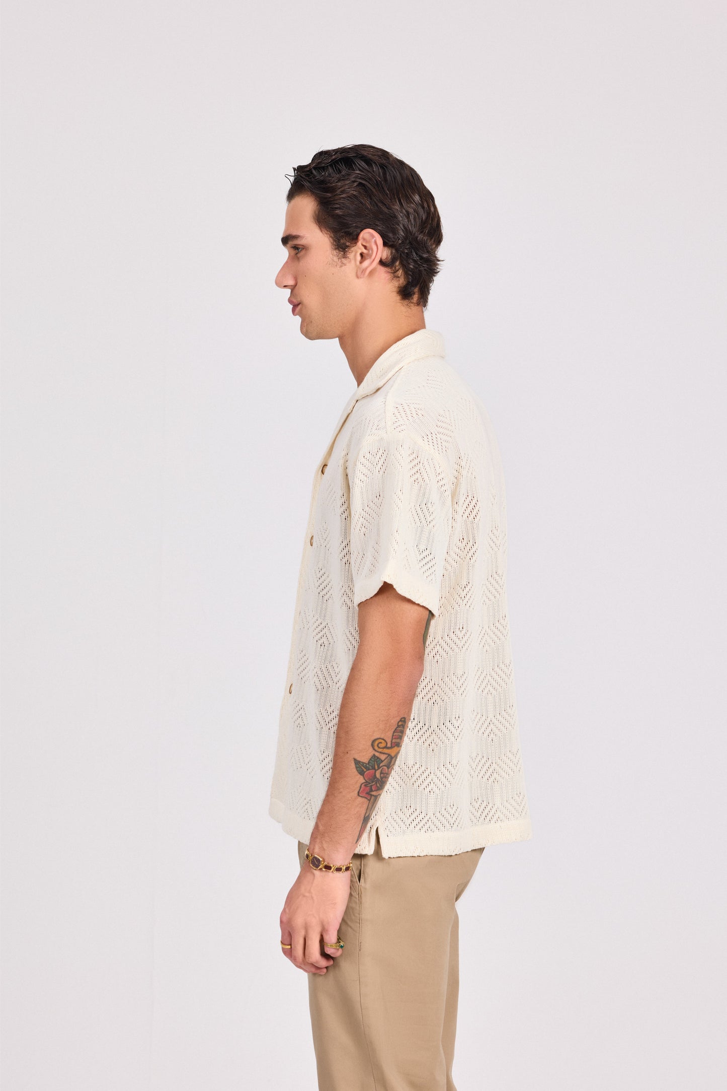 Off White Marine Cotton Shirt
