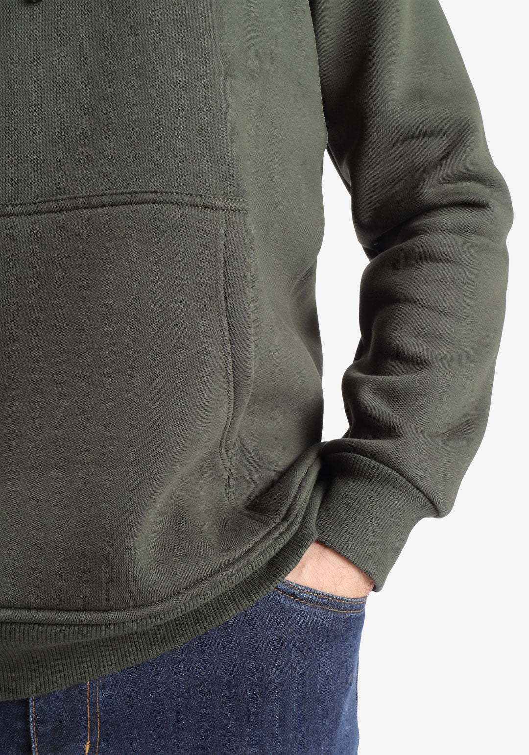 Olive-Green Basic Hoodie
