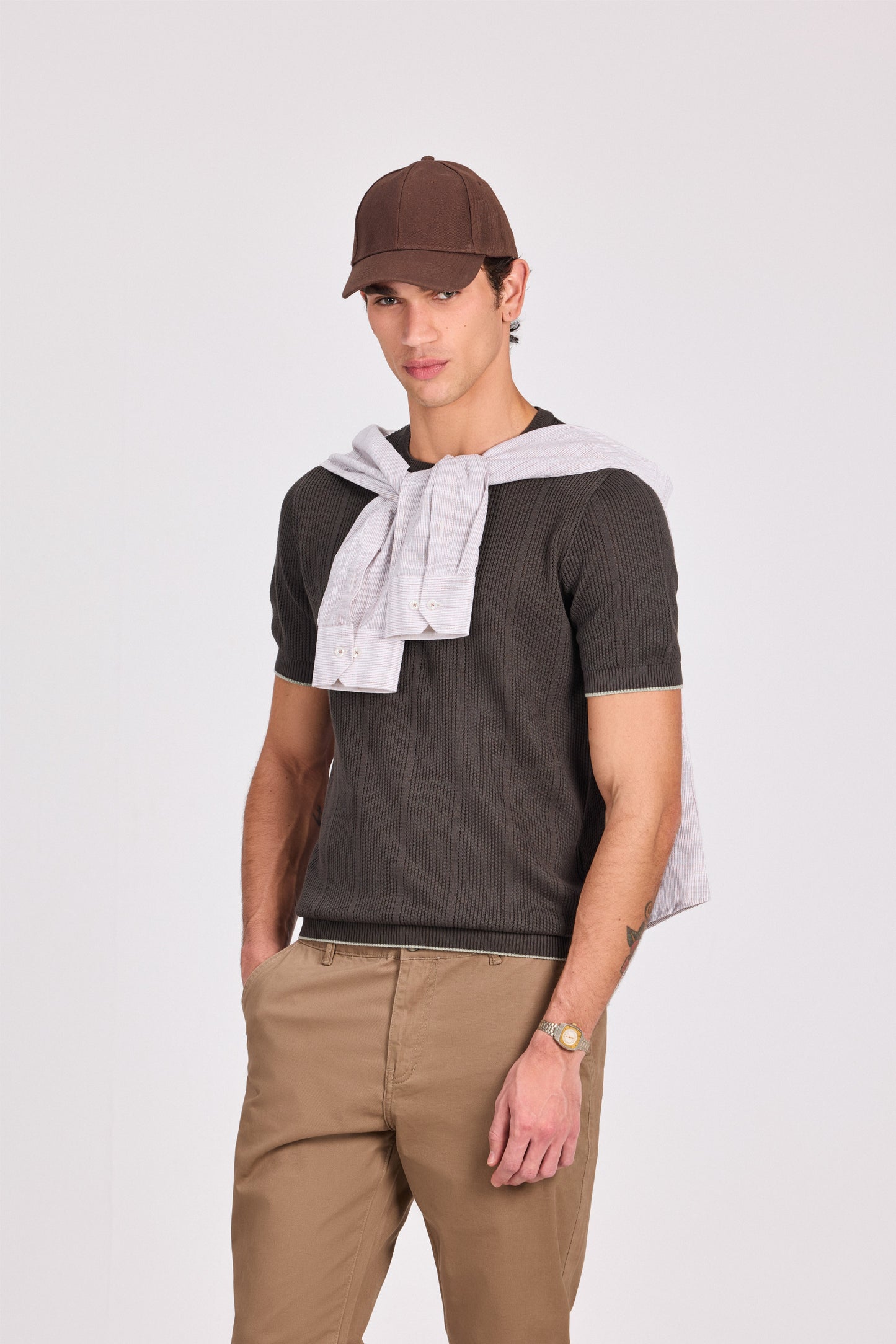 Knitted Modal Cotton T-Shirt