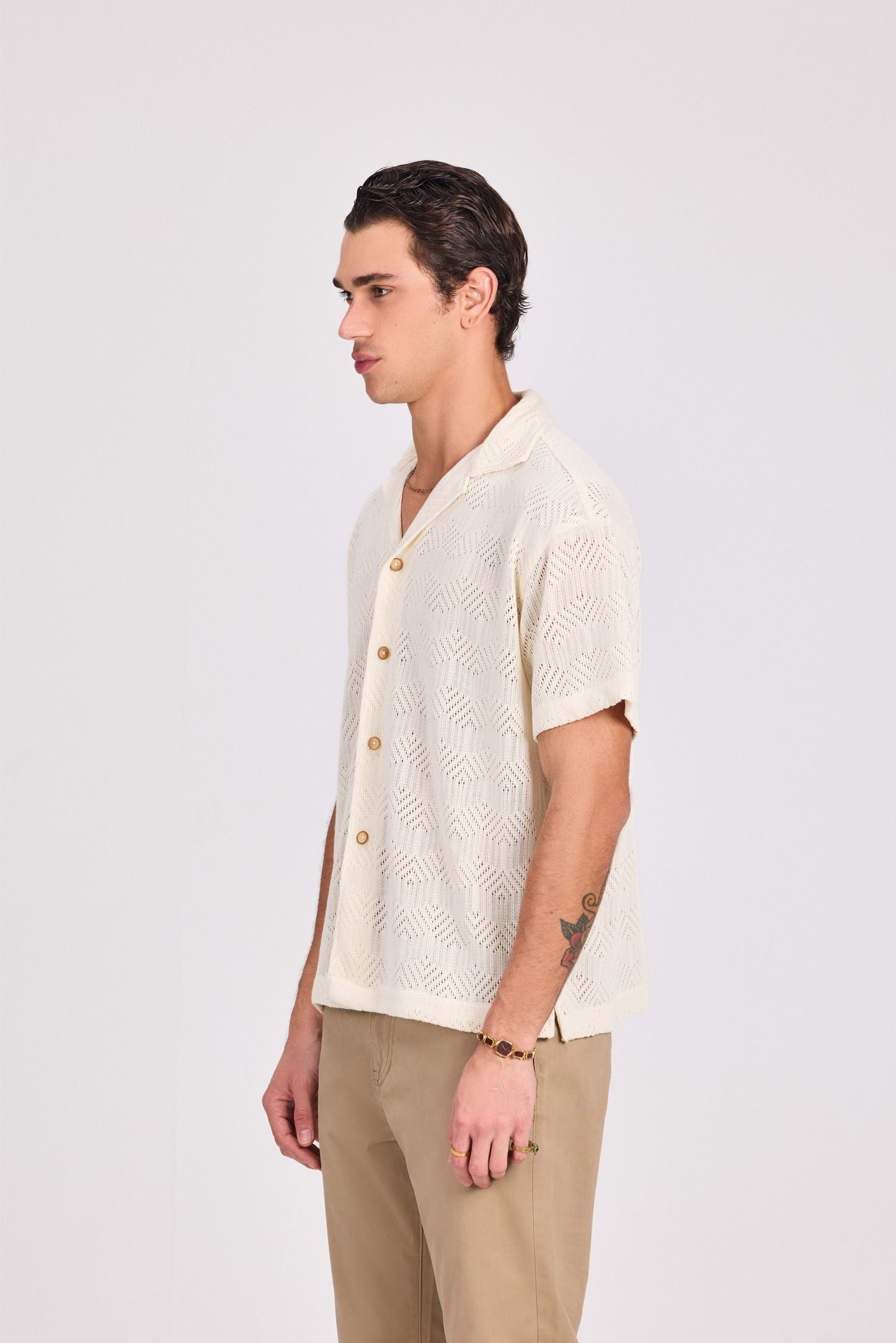 Off White Marine Cotton Shirt