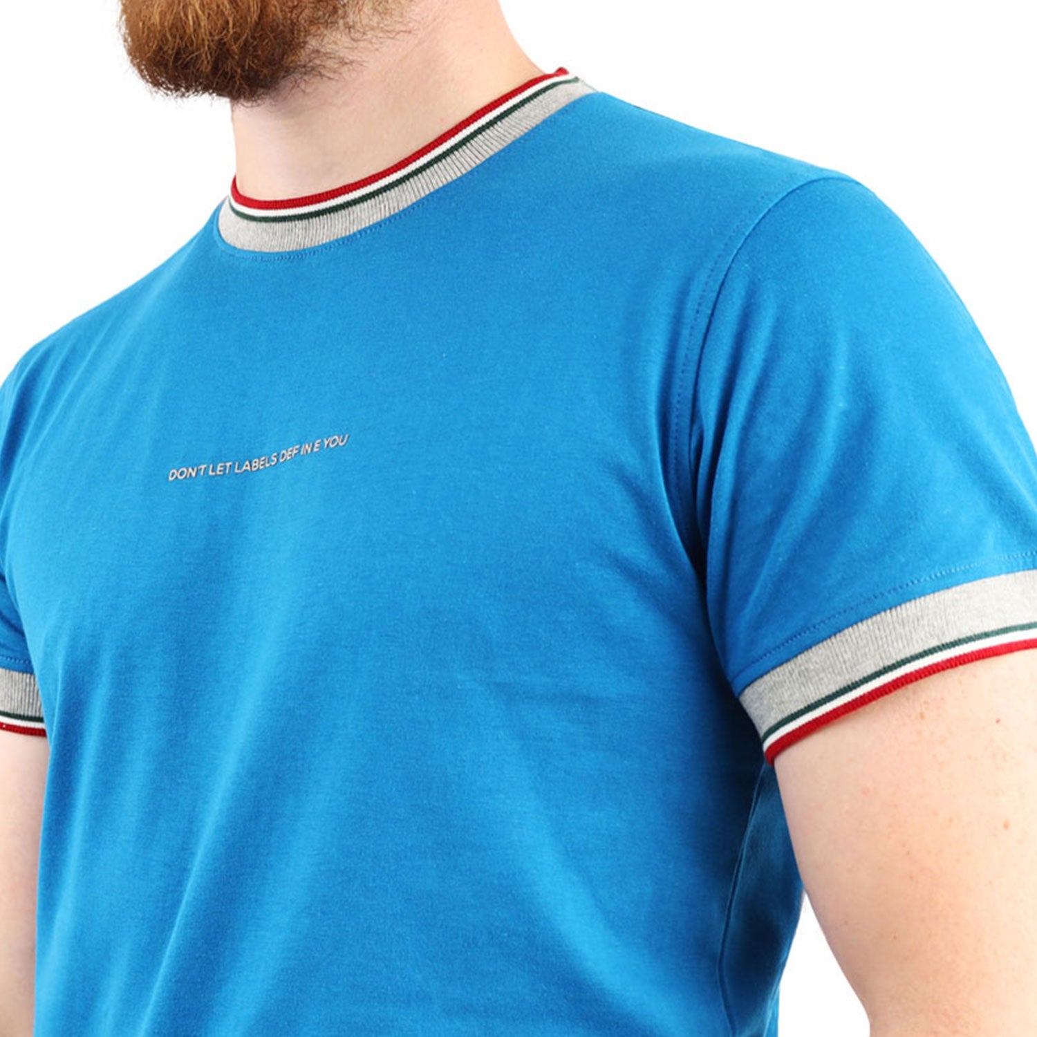 Royal Blue basic  T-shirt  with a Trico collar