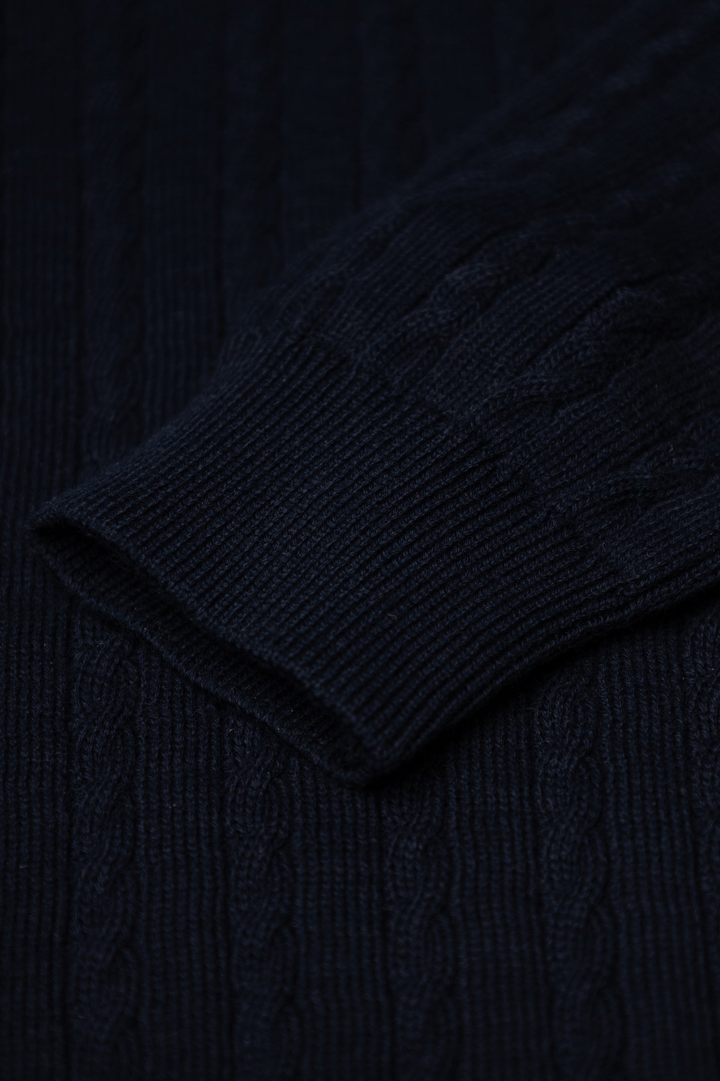 Dark Navy Cable Knit Pullover