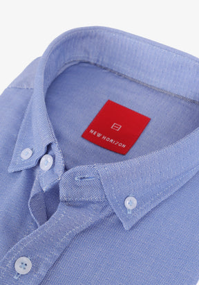 Blue Jacquard Cotton Shirt