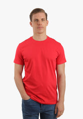 Red Crew Neck Basic T-Shirt