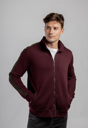 Burgundy Zipper Sweatshirt