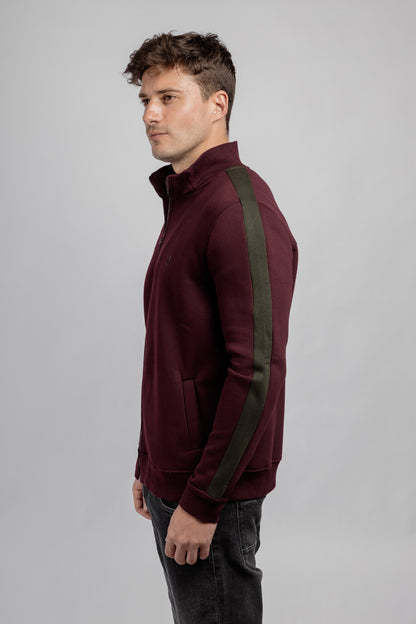 Burgundy Zipper Sweatshirt