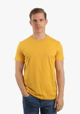 Mustard Crew Neck Basic T-Shirt