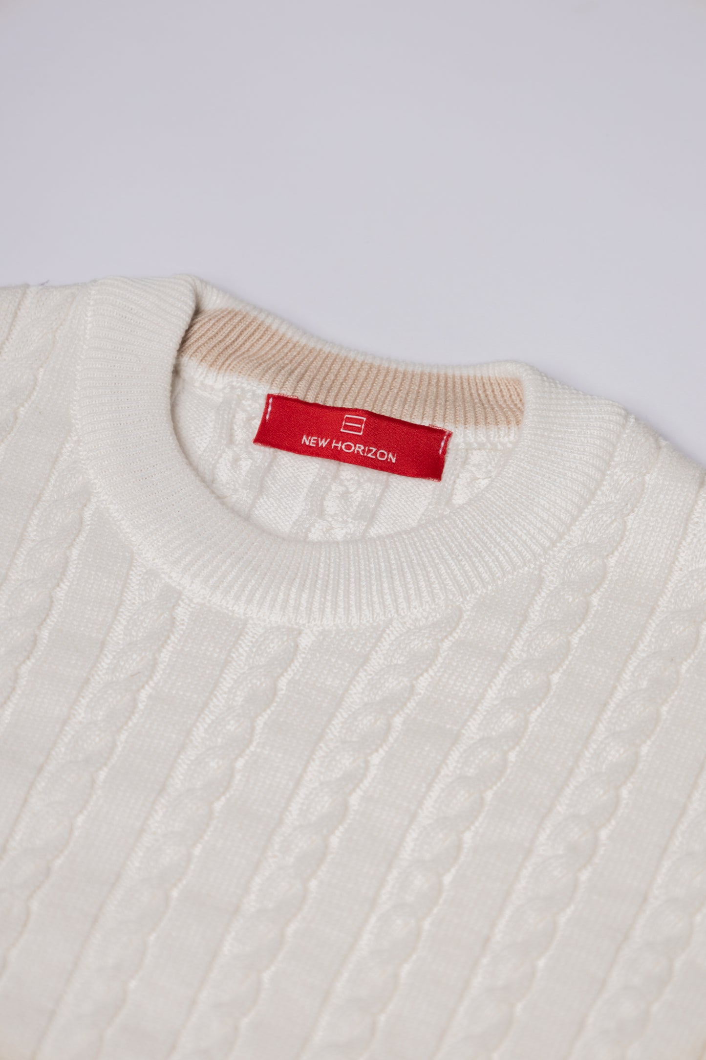 Off-White Cable Knit Pullover