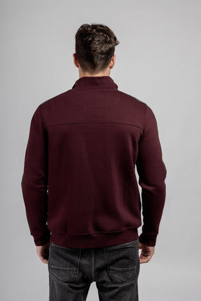 Burgundy Zipper Sweatshirt