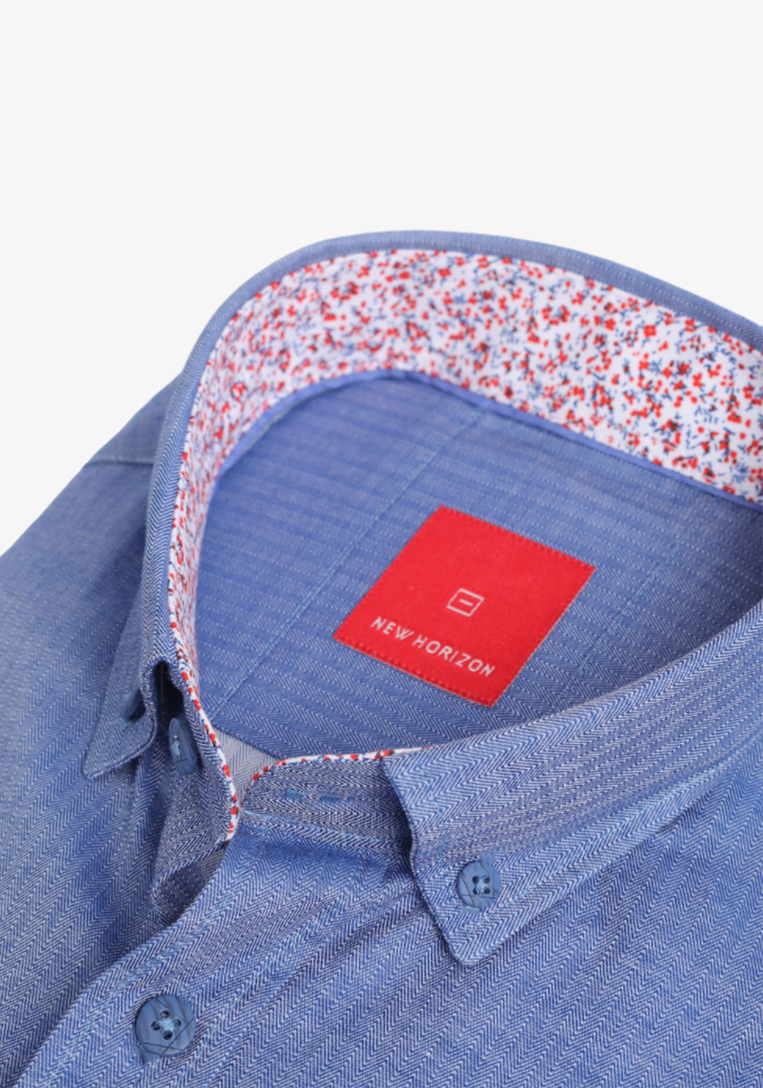 Dark Blue Jacquard Cotton Shirt