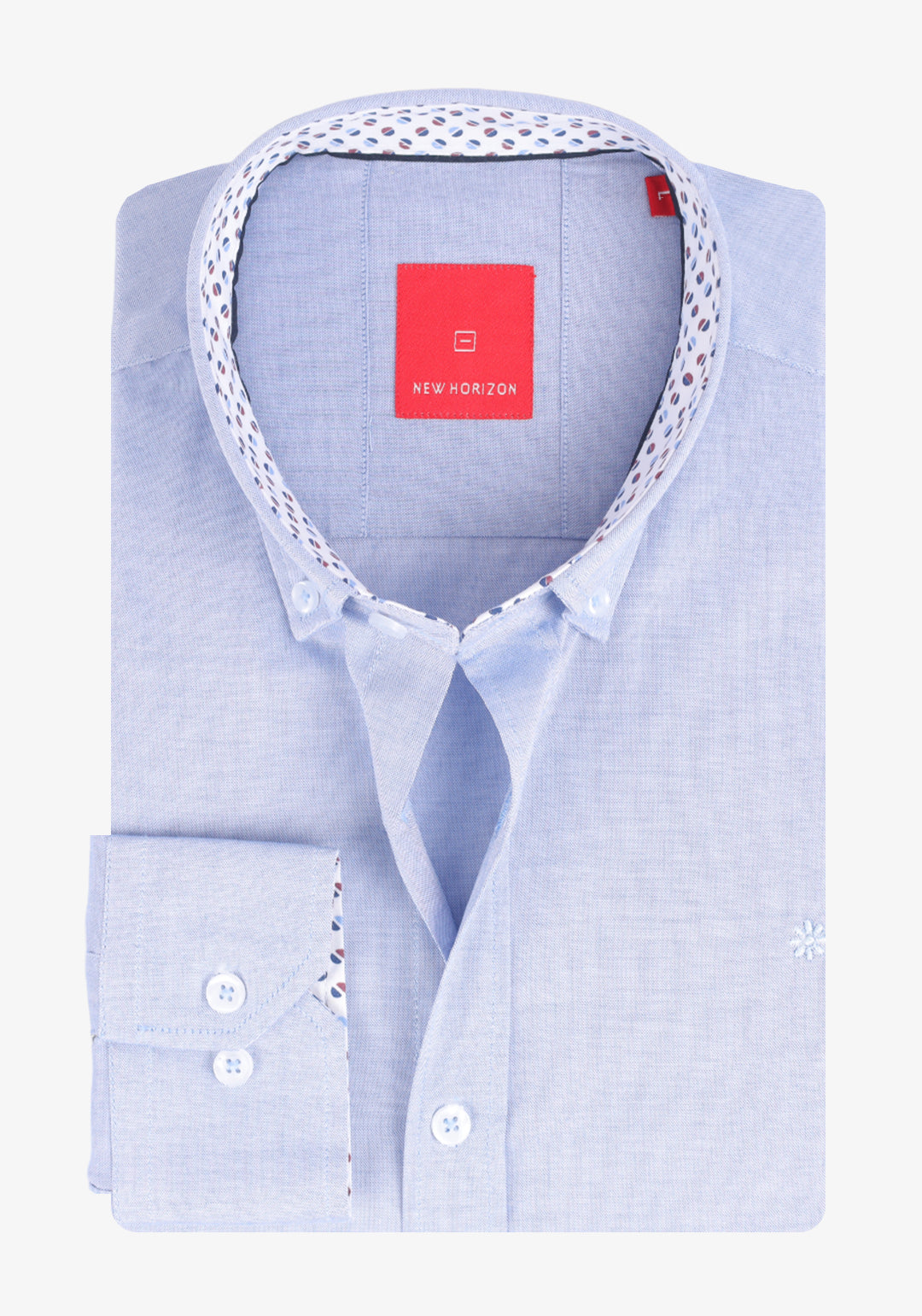 Arctic Blue Jacquard Cotton Shirt