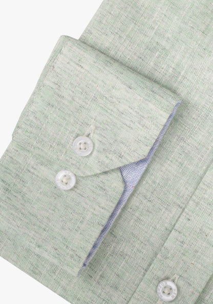 Emerald Mixed Cotton Long Sleeves Shirt