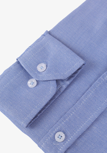 Blue Jacquard Cotton Shirt
