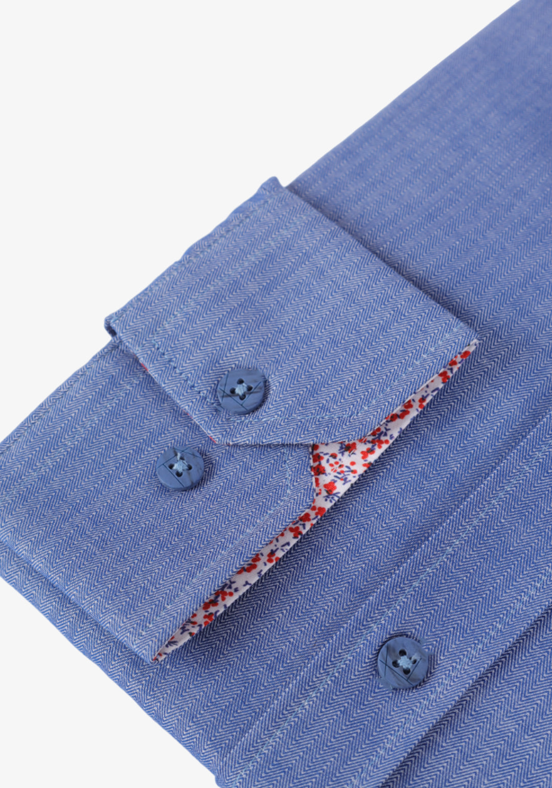 Dark Blue Jacquard Cotton Shirt