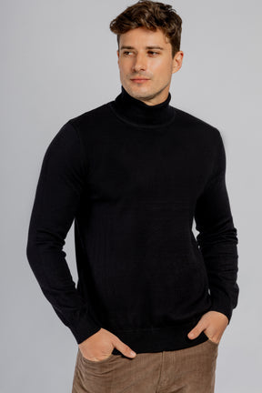 Black High Collar Pullover