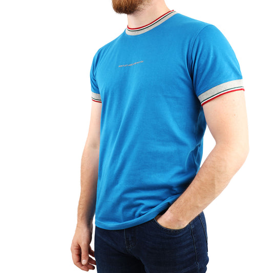 Royal Blue basic  T-shirt  with a Trico collar