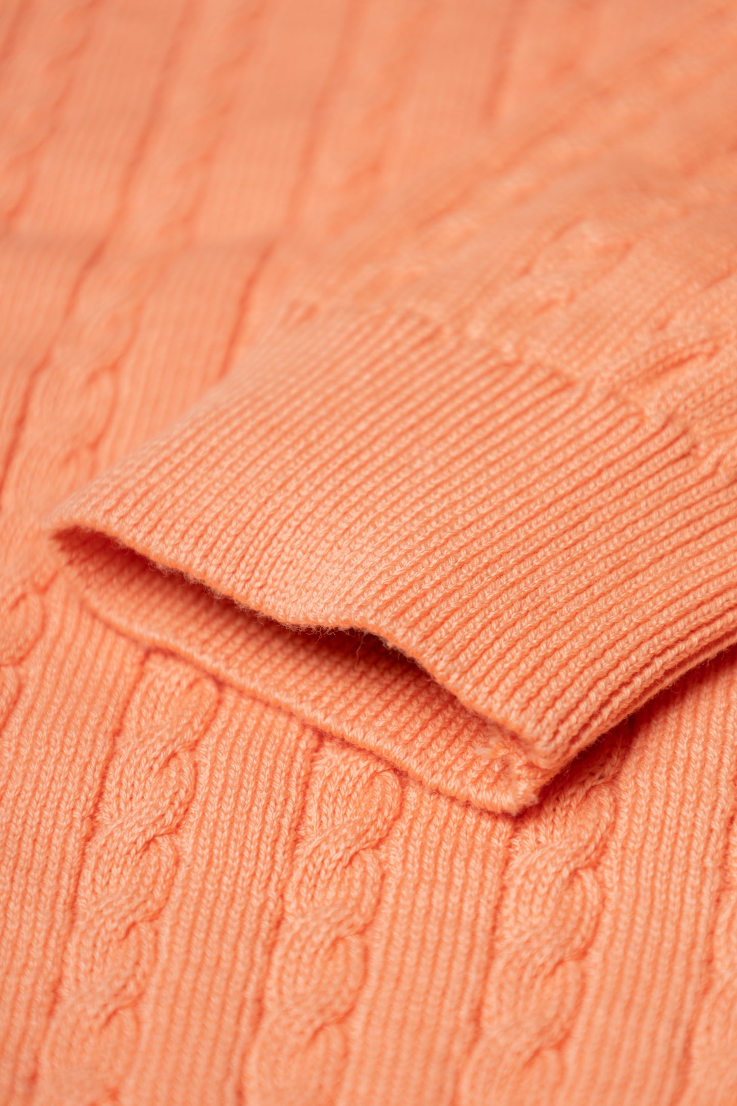 Orange Cable Knit Pullover