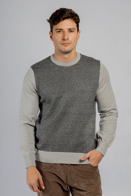 Storm Grey Crew Neck Pullover