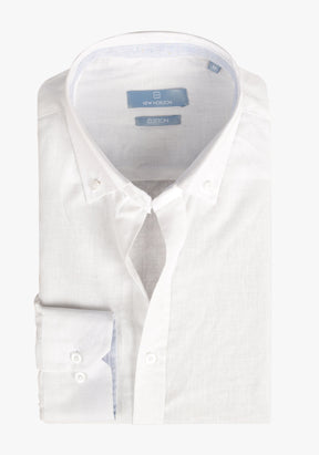 White  Linen Vibe Long Sleeves Shirt