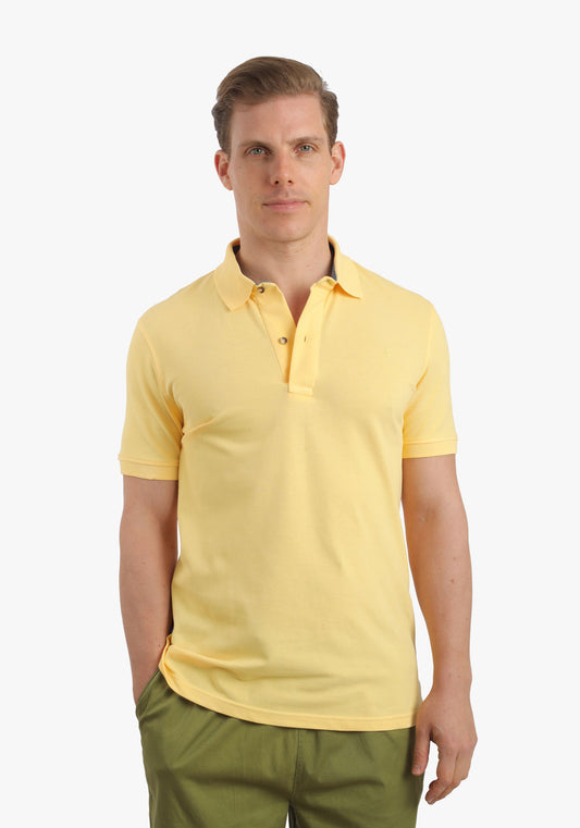 Two Buttons Yellow Classic Polo
