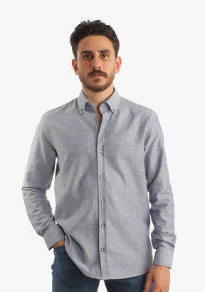 Grey Long Sleeves Casual Shirt