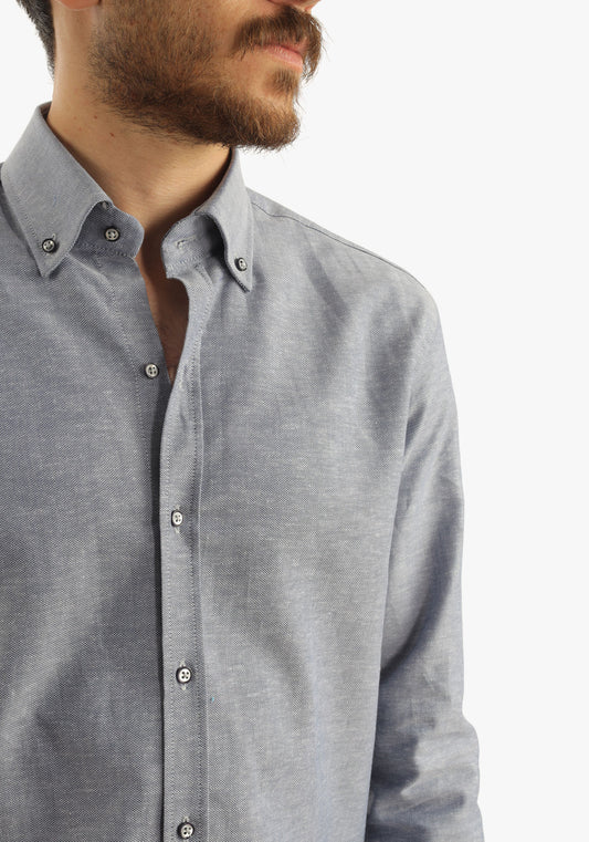 Grey Long Sleeves Casual Shirt