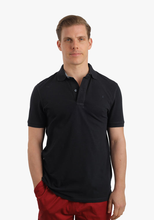 Two Buttons Dark Navy Classic Polo