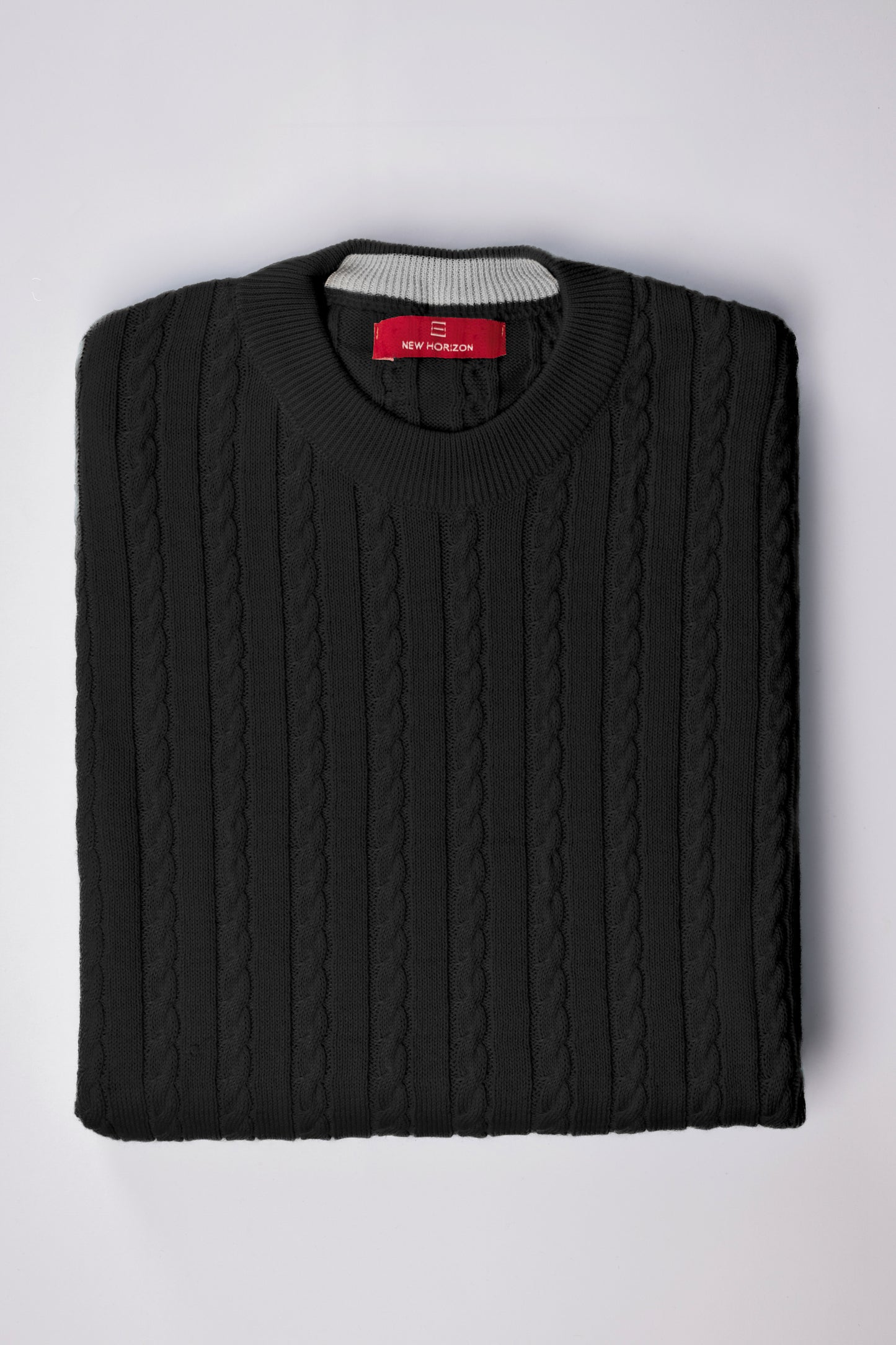 Black Cable Knit Pullover