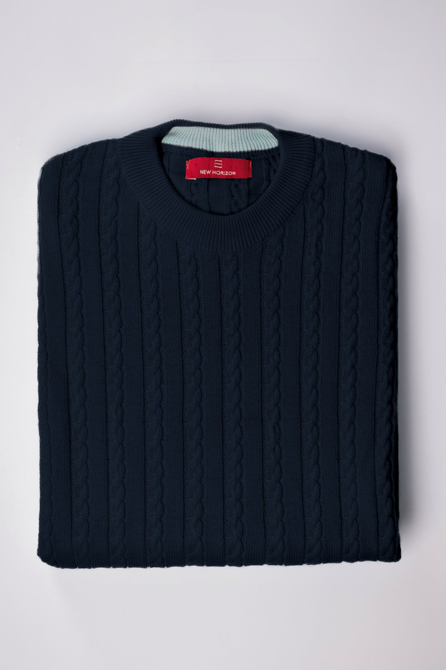 Dark Navy Cable Knit Pullover