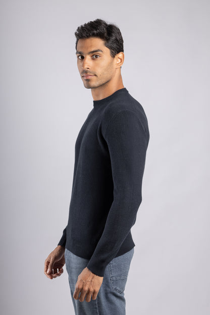 Navy Casual Knitted Pullover