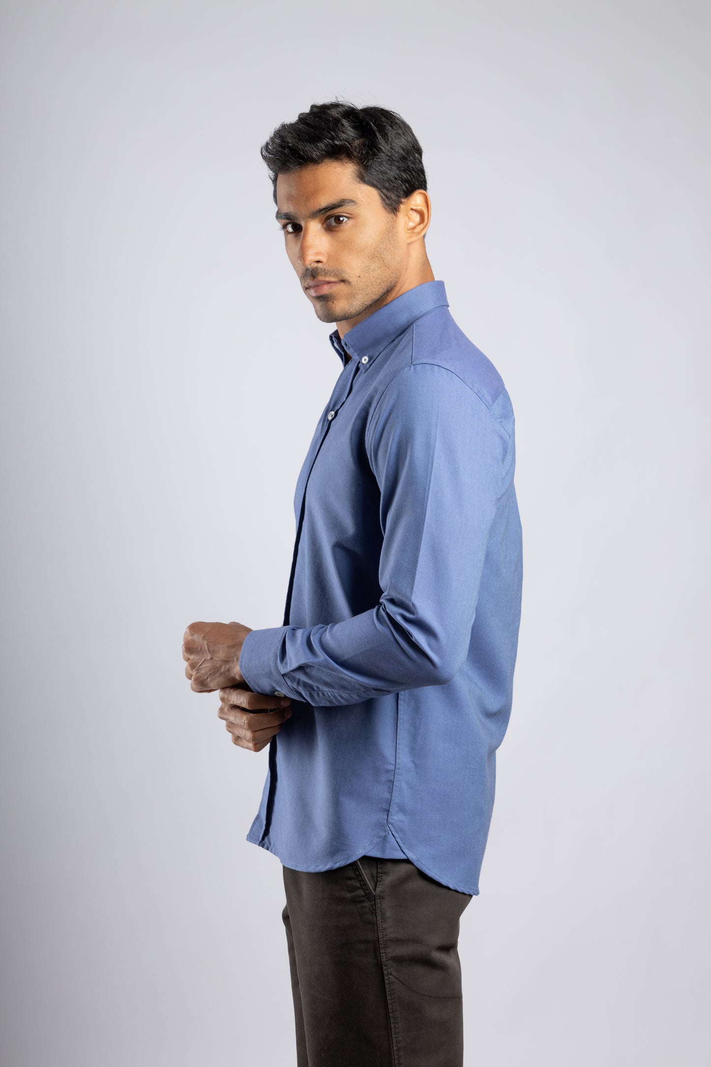 Royal Blue Plain Oxford Shirt