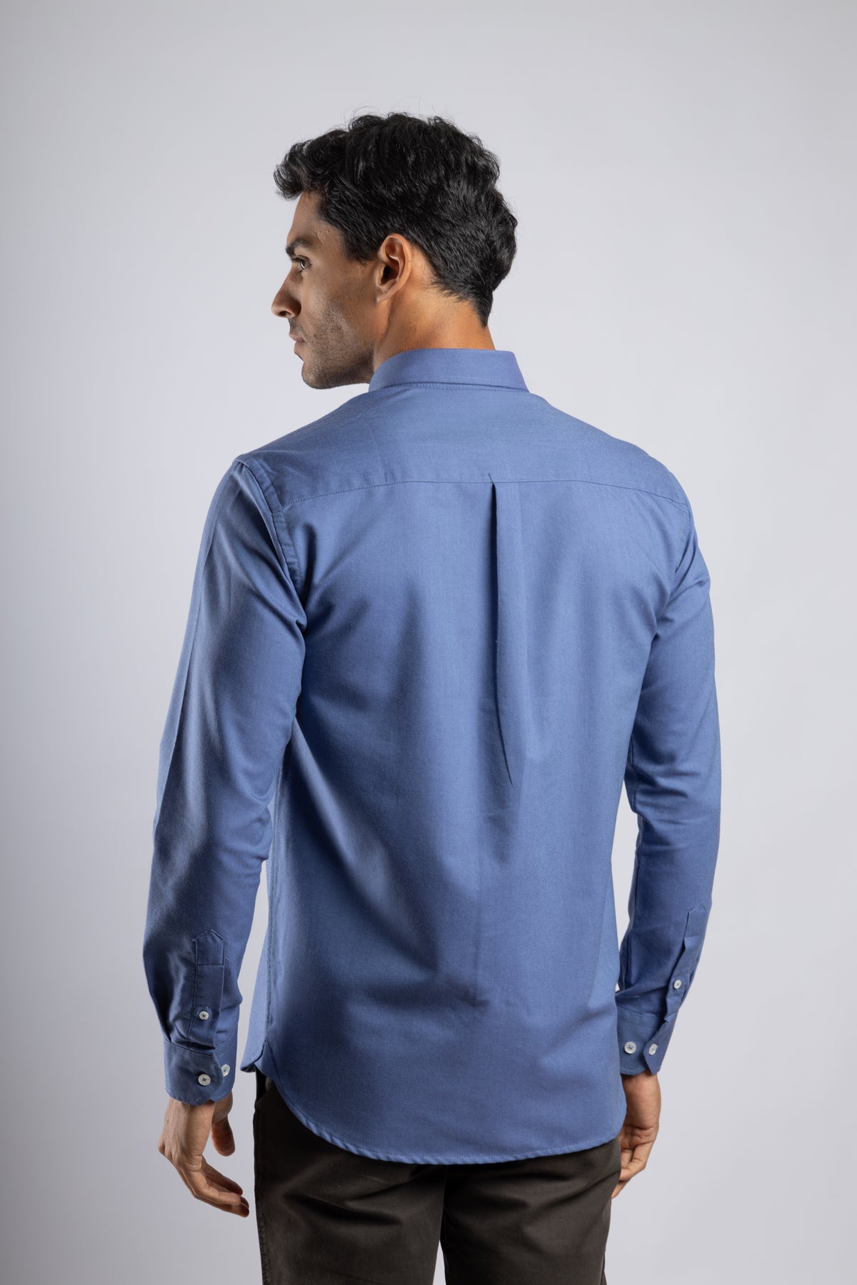 Royal Blue Plain Oxford Shirt