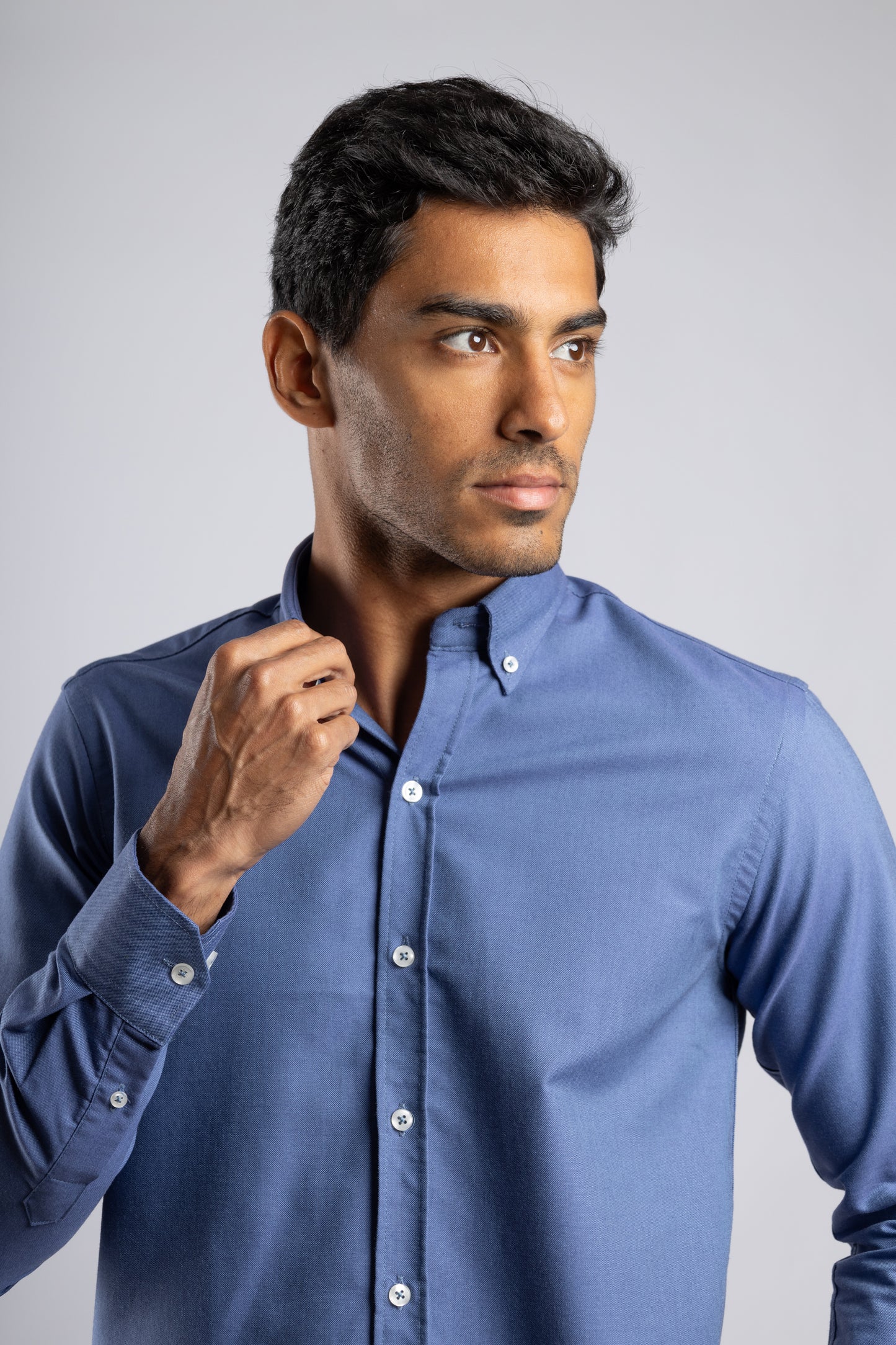 Royal Blue Plain Oxford Shirt