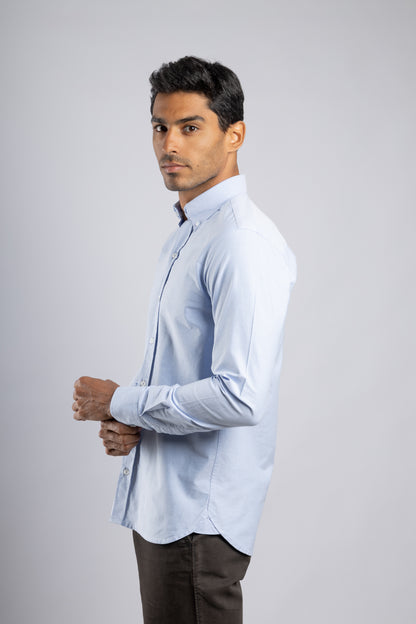 Baby Blue Plain Oxford Shirt