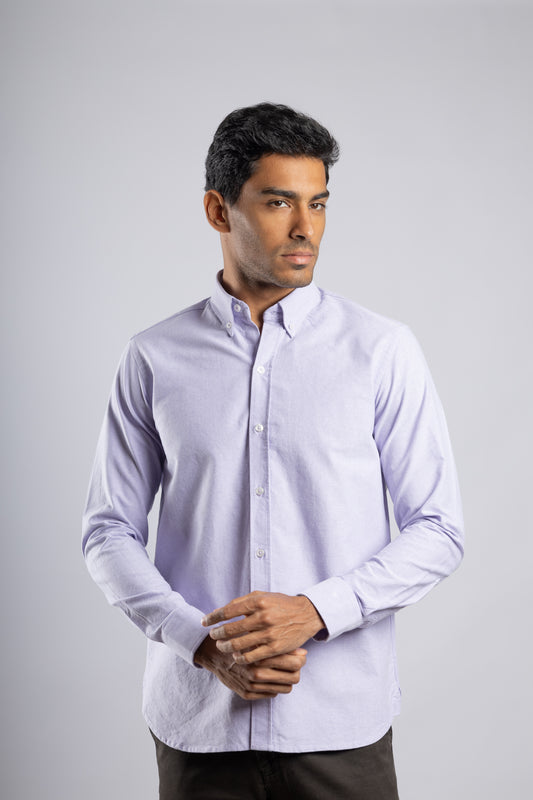 Purple Plain Oxford Shirt