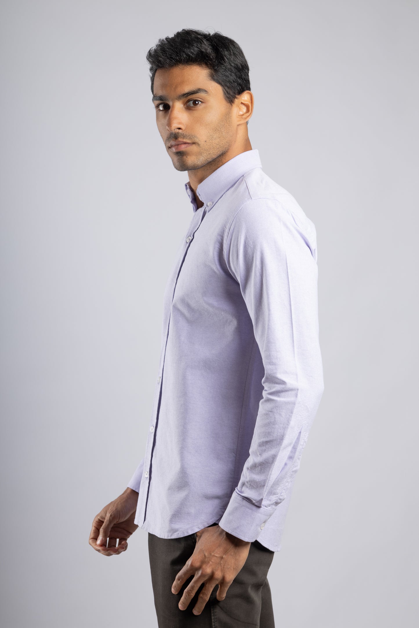 Purple Plain Oxford Shirt