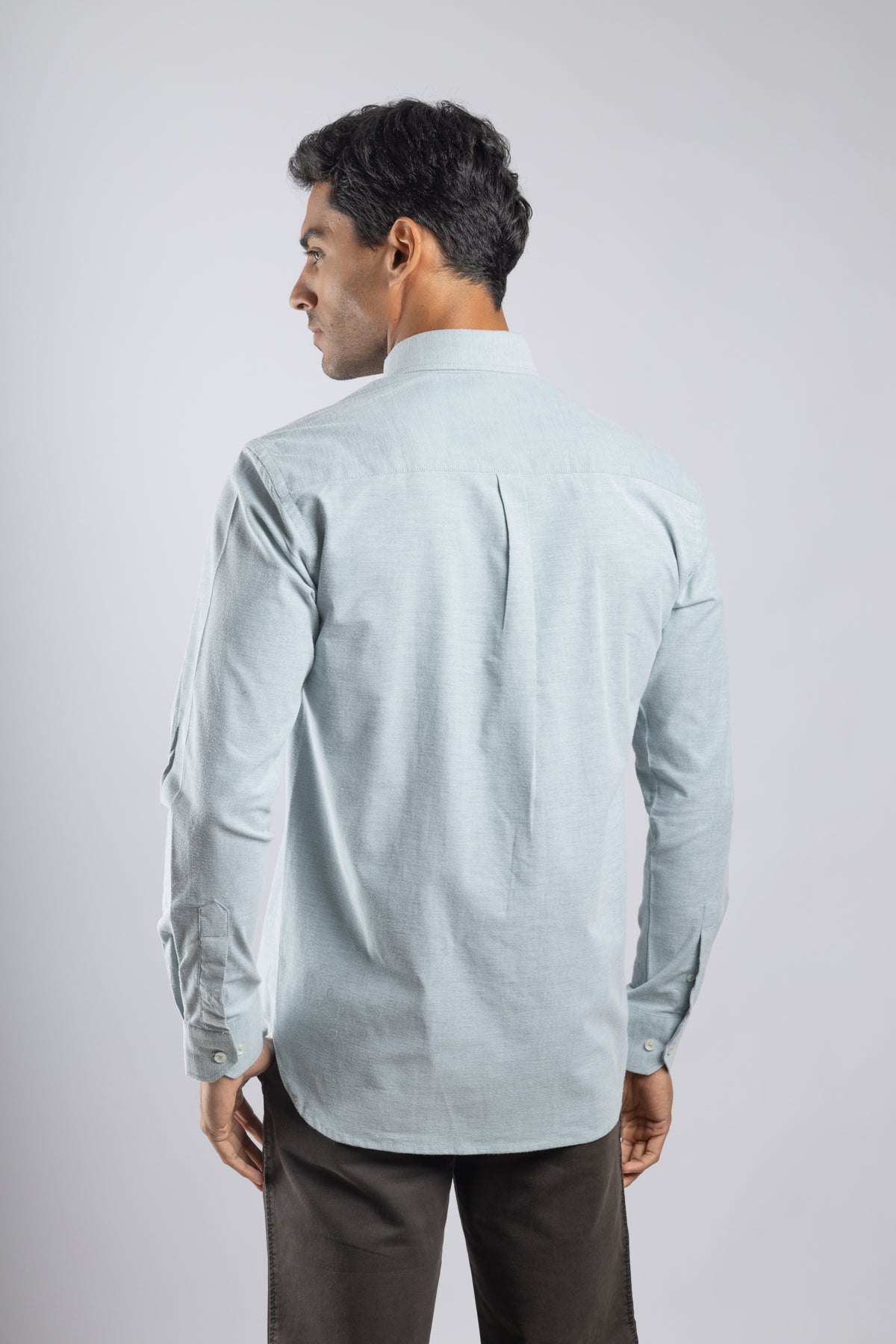 Mint Green Plain Oxford Shirt