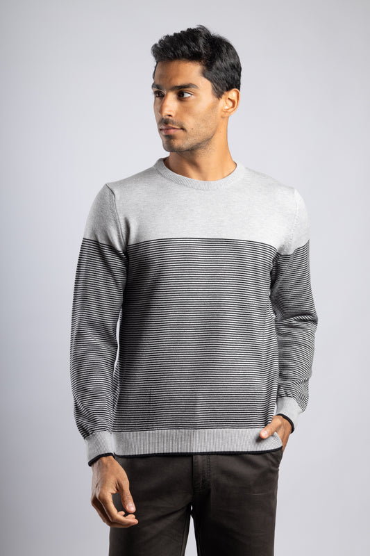 Light grey striped pullover