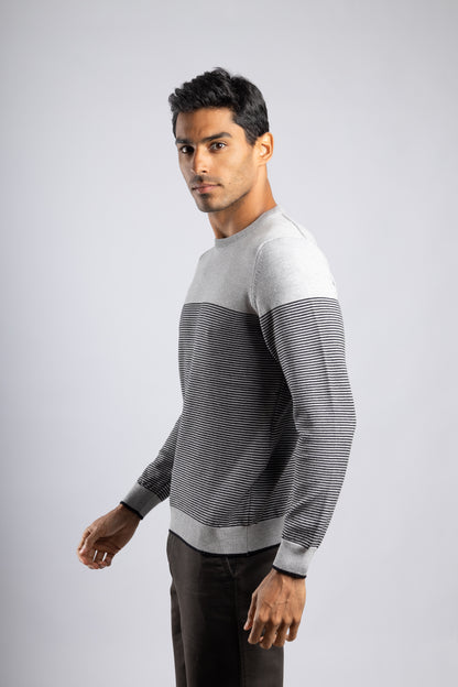 Light grey striped pullover