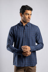 Checkered Long Sleeves Cotton Shirt