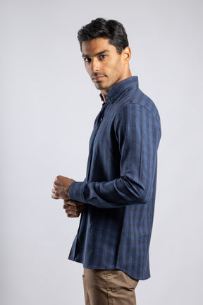 Checkered Long Sleeves Cotton Shirt