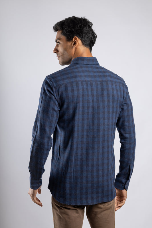 Checkered Long Sleeves Cotton Shirt