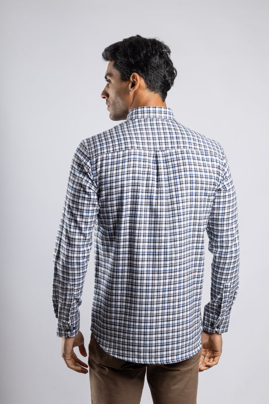 Checkered Long Sleeves Cotton Shirt