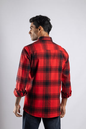 Checkered Long Sleeves Cotton Shirt