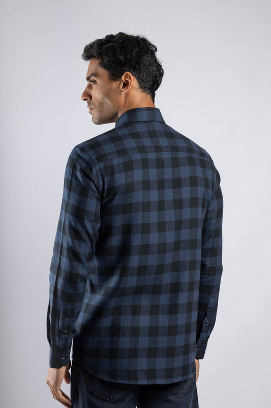 Checkered Long Sleeves Cotton Shirt