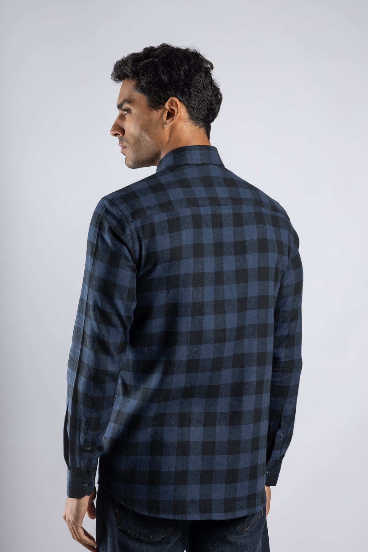 Checkered Long Sleeves Cotton Shirt