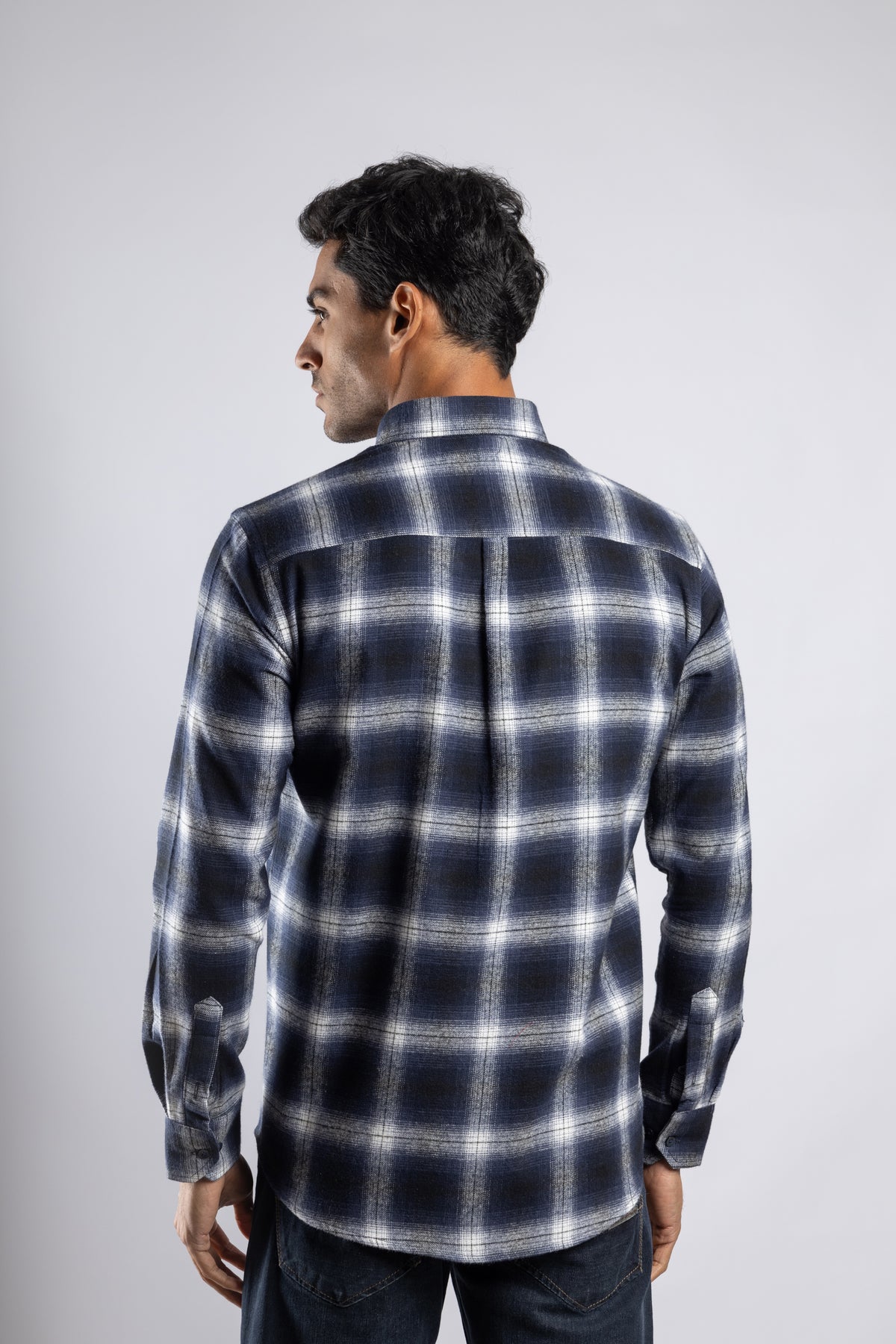 Checkered Long Sleeves Cotton Shirt