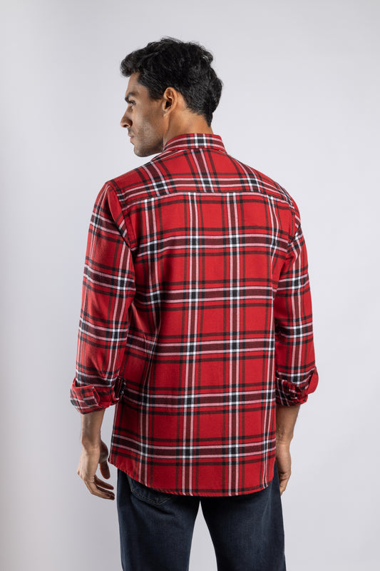 Checkered Long Sleeves Cotton Shirt