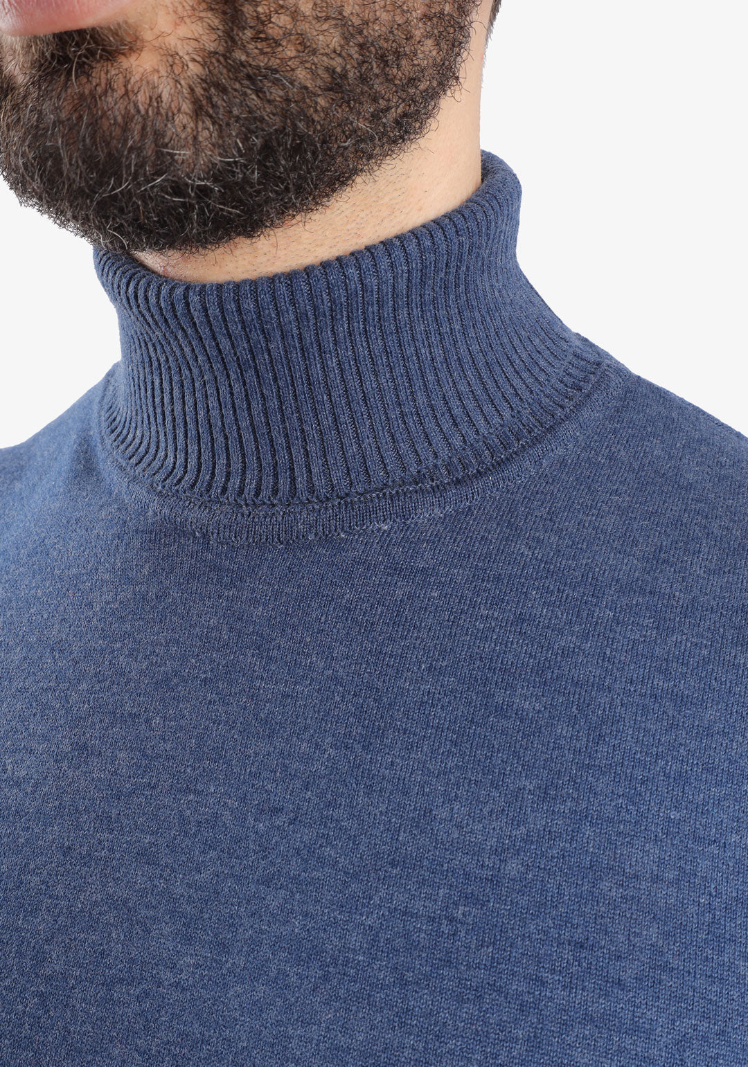Nevy High Collar Cotton Basic Plain Pullover